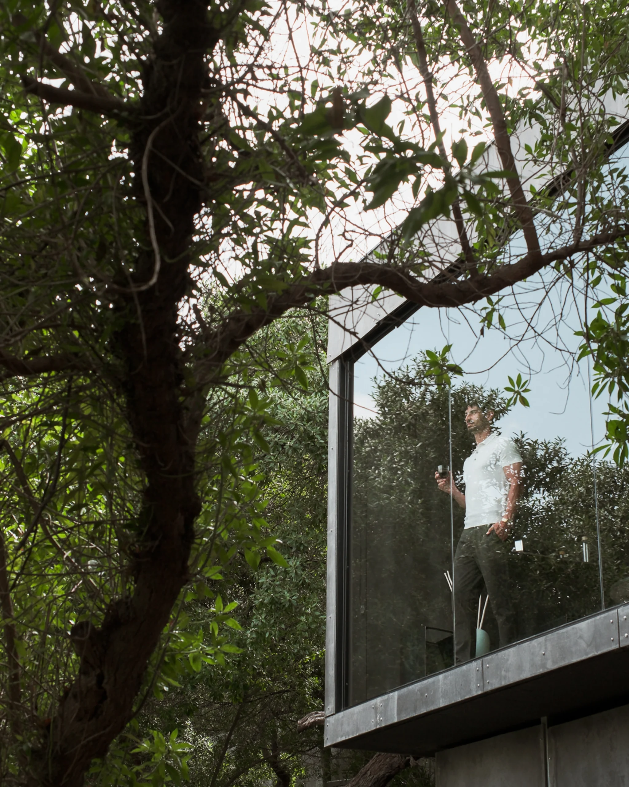 Huesped en suite acristalada de VIVOOD inmersa en la naturaleza