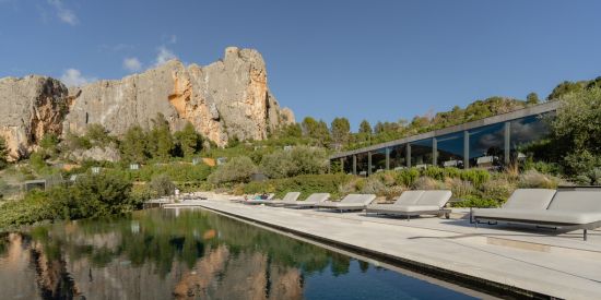 Restaurante panorámico de VIVOOD con vistas al valle de Guadalest